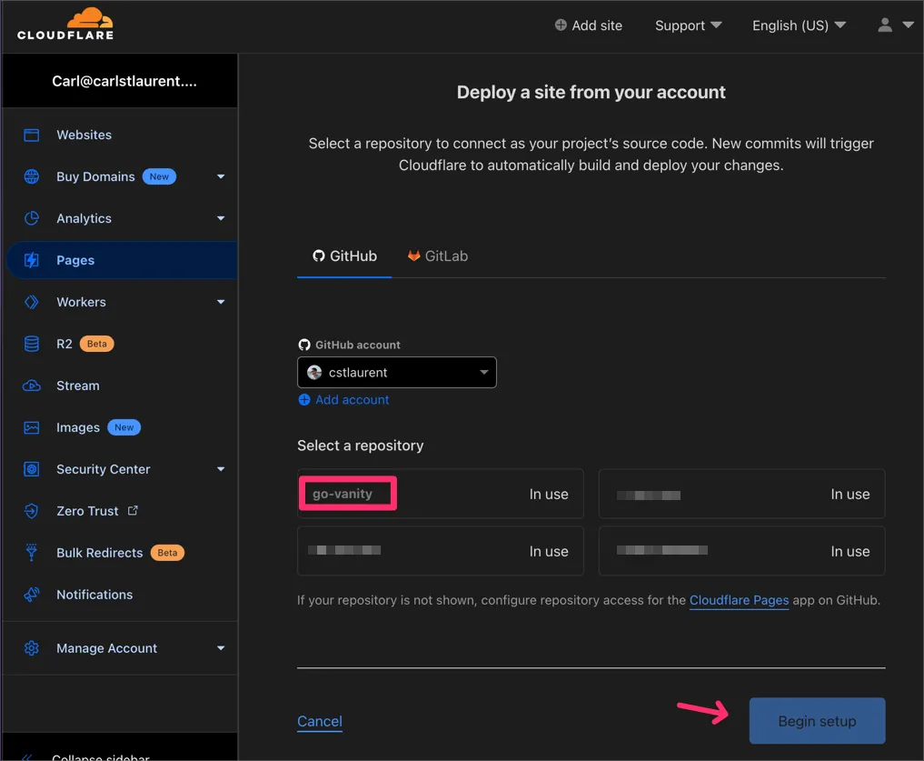 Cloudflare Repository Configuration